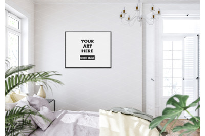 Interior scene artwork background frame mockup