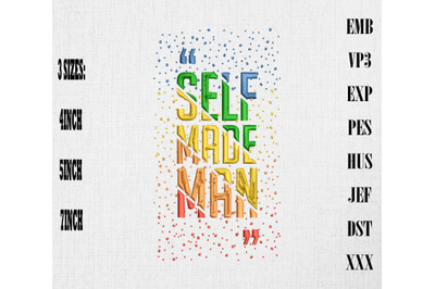 Self Made Man LGBTQ Embroidery