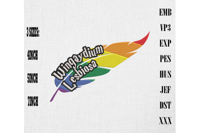 Wingaydium Lesbiosa LGBT Gay Pride Funny Embroidery