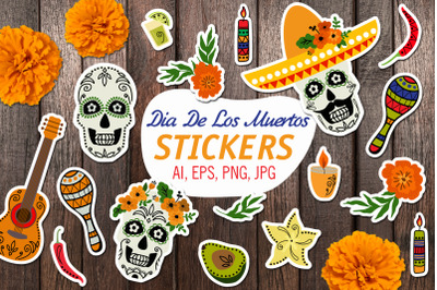 Dia De Los Muertos stickers