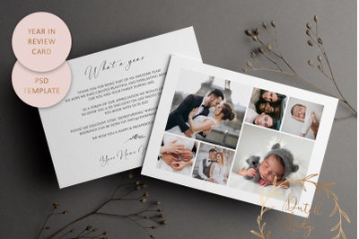 Year In Review Photo Card Template #008
