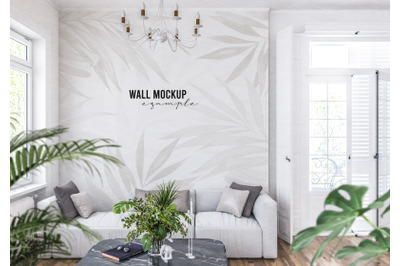 Wall mockup&2C; Wallpaper mockup