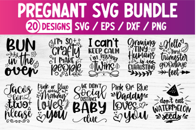 Pregnant SVG Bundle 20 Design