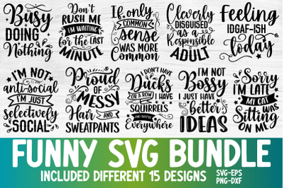 Funny SVG Bundle 15 Design Vol.02