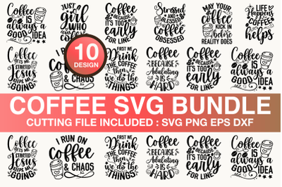 Coffee SVG Bundle 10 Design Vol.02