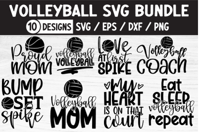Volleyball SVG Bundle 10 Design