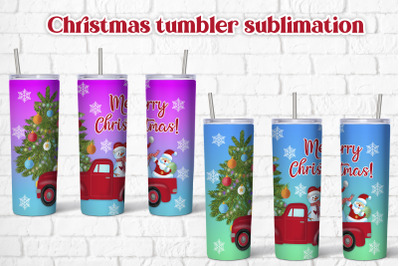 Christmas tumbler sublimation | Christmas snowman PNG