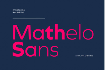 Mathelo Sans Serif