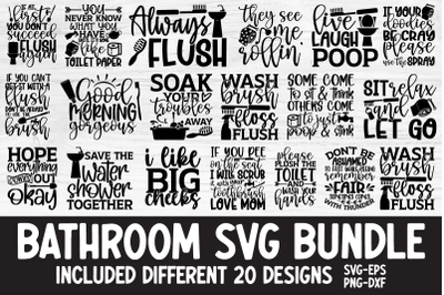 Bathroom SVG Bundle 20 Design Vol.01