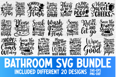 Bathroom SVG Bundle 20 Design Vol.02