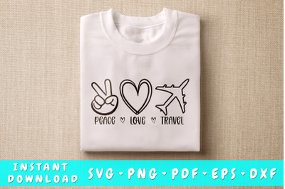 Peace Love Travel SVG