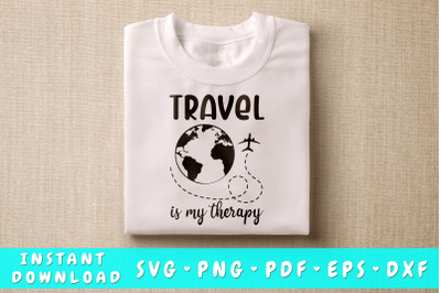 Travel Is My Therapy SVG