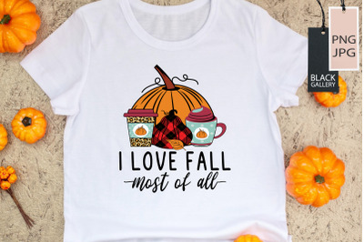 I Love Fall Most of All PNG, JPG