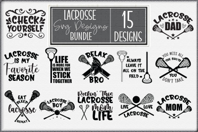 Lacrosse SVG Designs Bundle