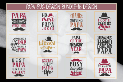 Papa Svg Design Bundle-15 Design