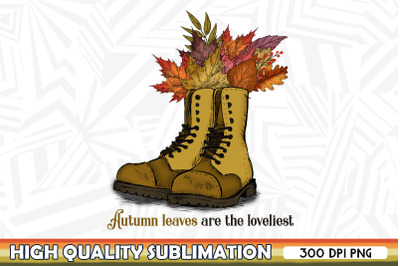 Autumn Leaves on Boots Sublimation