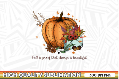 Autumn Leaves Envelop Pumpkin PNG