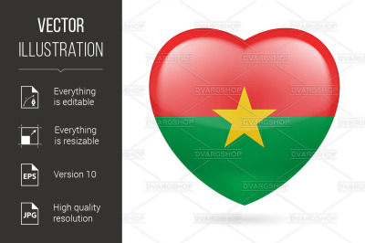 Heart icon of Burkina Faso