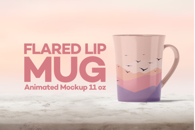 Flared Lip Mug Animated Mockup 11oz