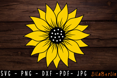 Sunflower SVG, Flower Svg, Cricut Sunflower, Sunflower Clipart, Sunflo