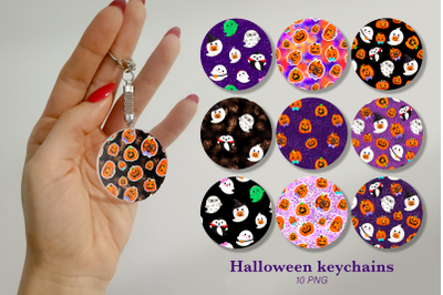 Halloween keychain sublimation bundle | halloween png design