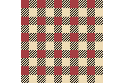 Plaid seamless pattern. Classic Scottish cage texture. Checkered red a