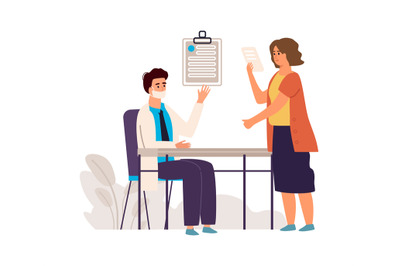 Doctor and patient. Medical check up concept. Physician consulting wom