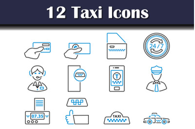 Taxi Icon Set