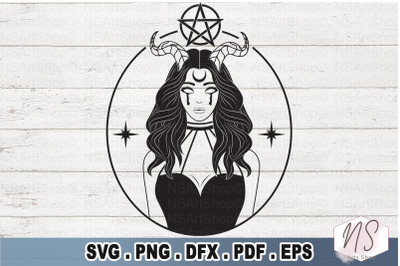 Witch SVG, Gothic SVG, Gothic Girl SVG, Witchy SVG
