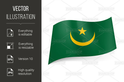 State flag of Mauritania.