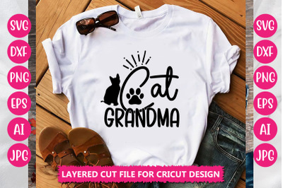 Cat Grandma SVG Cut File