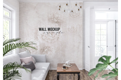 Wall mockup&2C; Wallpaper mockup