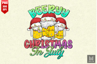 Beer In Santa Hat Christmas In July