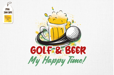 Golf and Beer My Happy Time