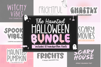 Halloween Font Bundle - 10 Spooky Fonts for Crafters