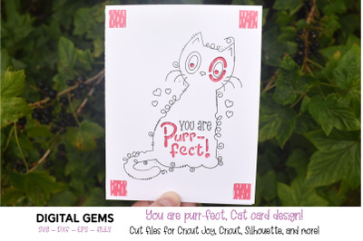Cricut Joy SVG | Cat Purr-fect Greeting Card.