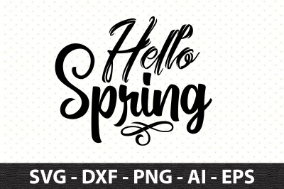 Hello spring svg