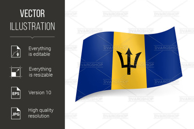 State flag of Barbados.