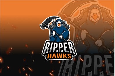 Ripper Hawks Esport Logo Template