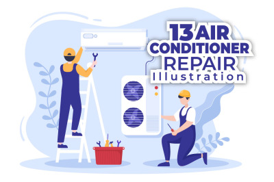 13 Air Conditioner Repair or Installation Illustration