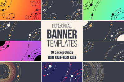 Abstract backgrounds, banners with geometric shapes