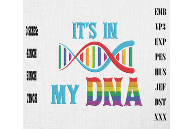 DNA Gay Pride Month Flag Queer LGBTQ Embroidery, LGBTQ Rainbow Pride