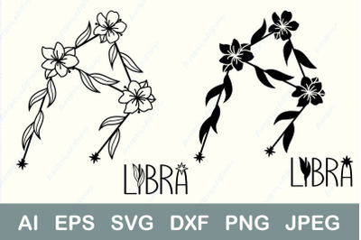 Zodiac signs, Libra svg, Horoscope clipart, Celestial dxf