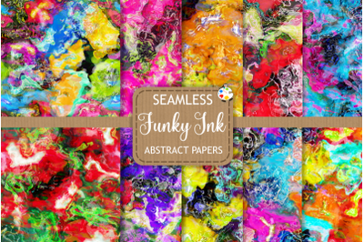 Funky Ink Batik Dye Seamless Abstract Papers
