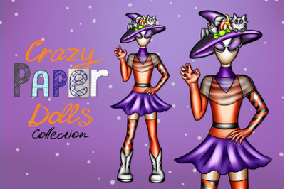 Halloween Paper Doll for DIY