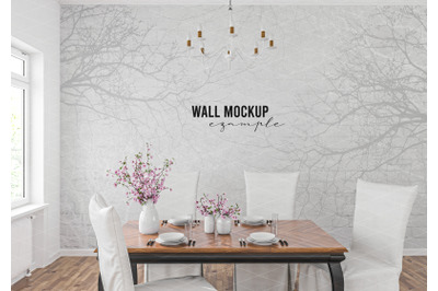 Wall mockup&2C; Wallpaper mockup