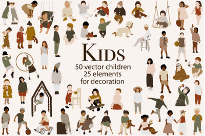 Abstract Kids clipart Collection