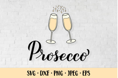 Prosecco SVG Alcohol SVG. Champagne glasses