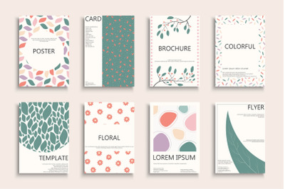 Colorful cute floral posters