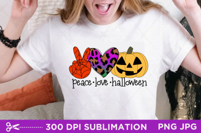 Peace Love Halloween Sublimation, Halloween Sublimation, Sublimation